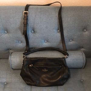Kate Spade black cross body bag with gold hardware